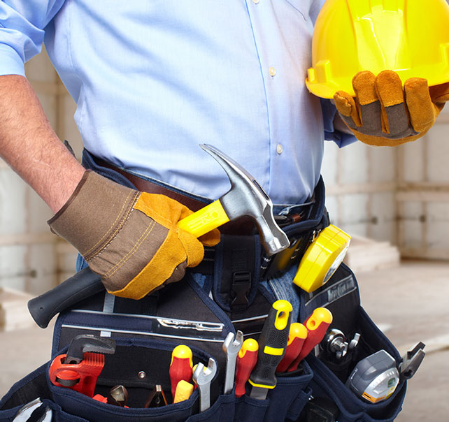Handyman with tools Handyman with tools